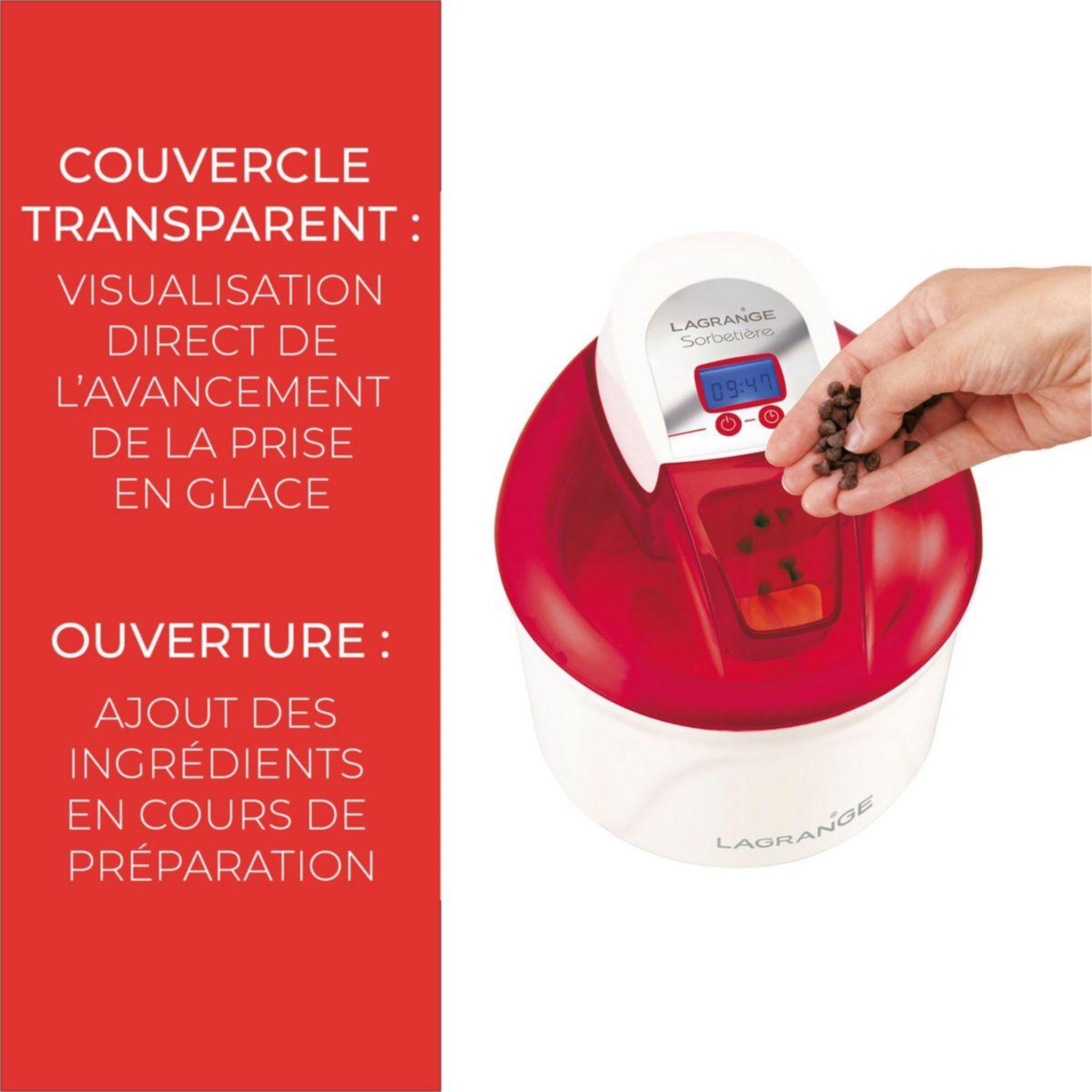 Voir la diapositive 4 : LAGRANGE Sorbetière 409005 cerise