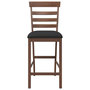 Voir la diapositive 5 : VIDAXL Tabourets de bar avec coussins 2 pcs marron bois massif d'hevea