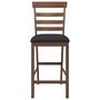 Voir la diapositive 5 : VIDAXL Tabourets de bar avec coussins 2 pcs marron bois massif d'hevea
