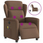 Voir la diapositive 1 : VIDAXL Fauteuil inclinable de massage electrique marron tissu