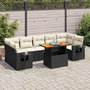 Voir la diapositive 1 : VIDAXL Salon de jardin 8 pcs avec coussins noir resine tressee