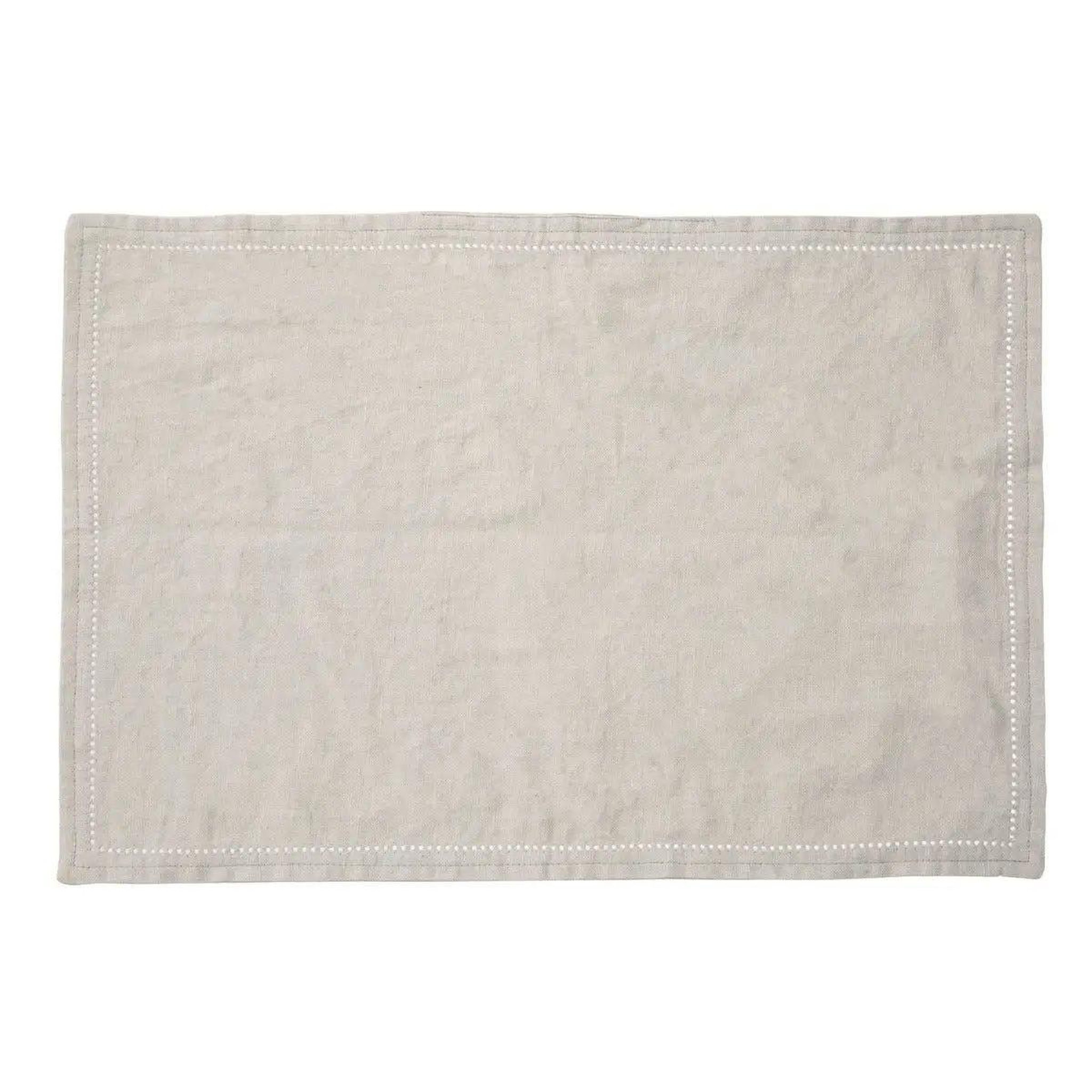 SECRET DE GOURMET Set de table en lin  elina  30x45cm gris