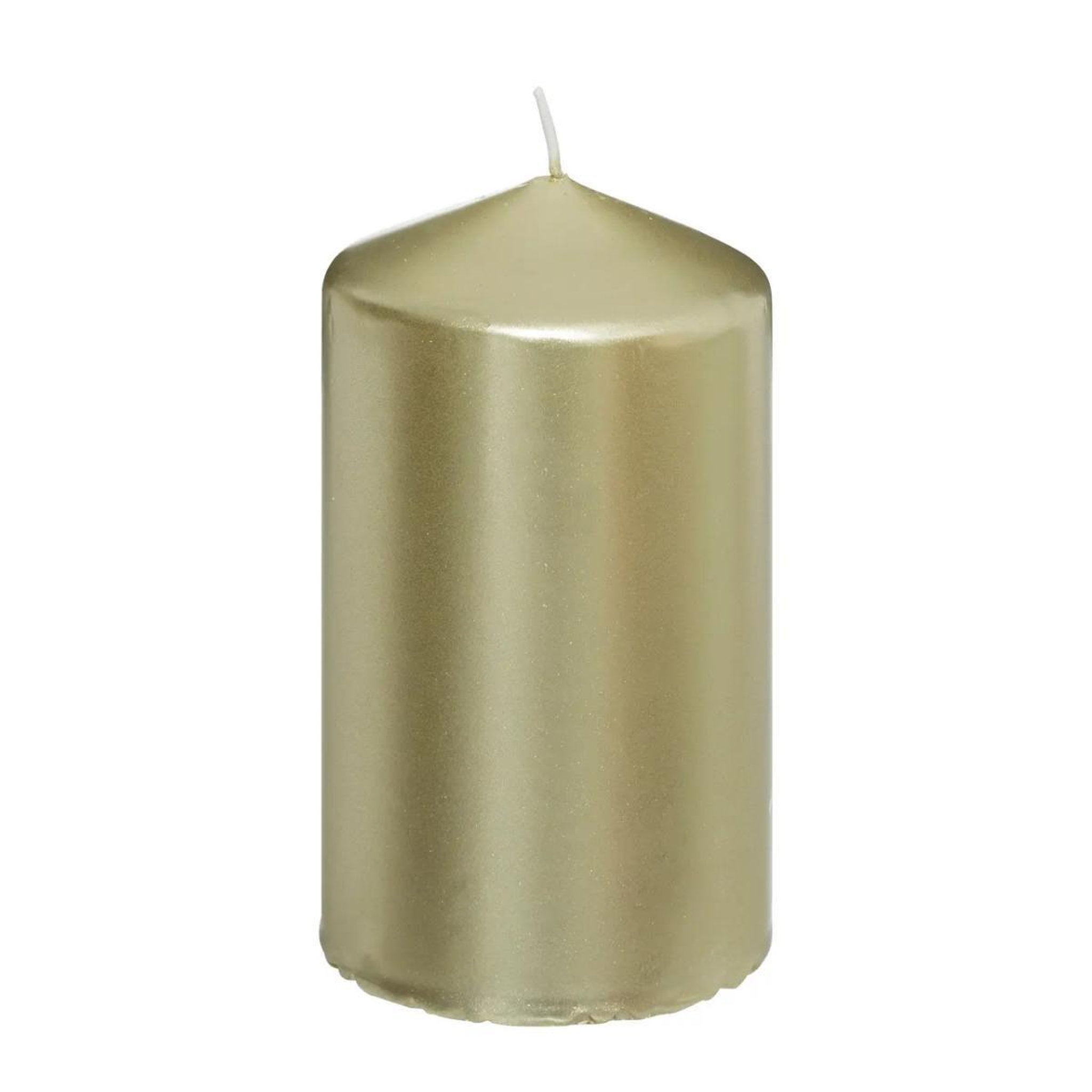 ATMOSPHERA Bougie ronde déco  satin  12cm or