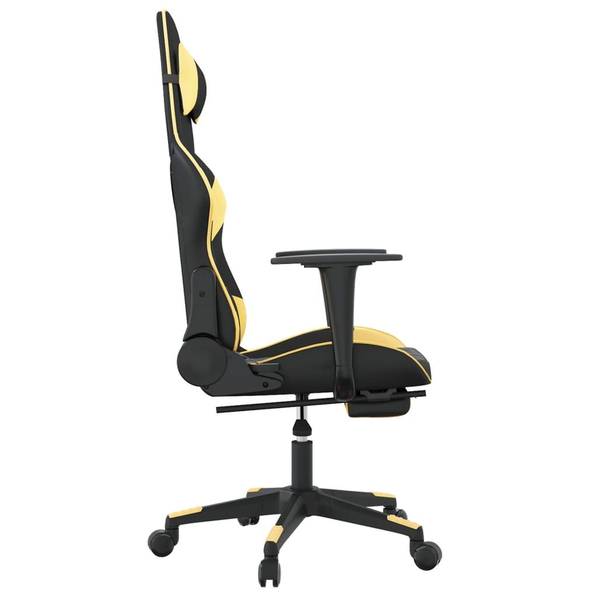 Voir la diapositive 4 : VIDAXL Chaise de jeu de massage avec repose-pied Noir&Dore Similicuir
