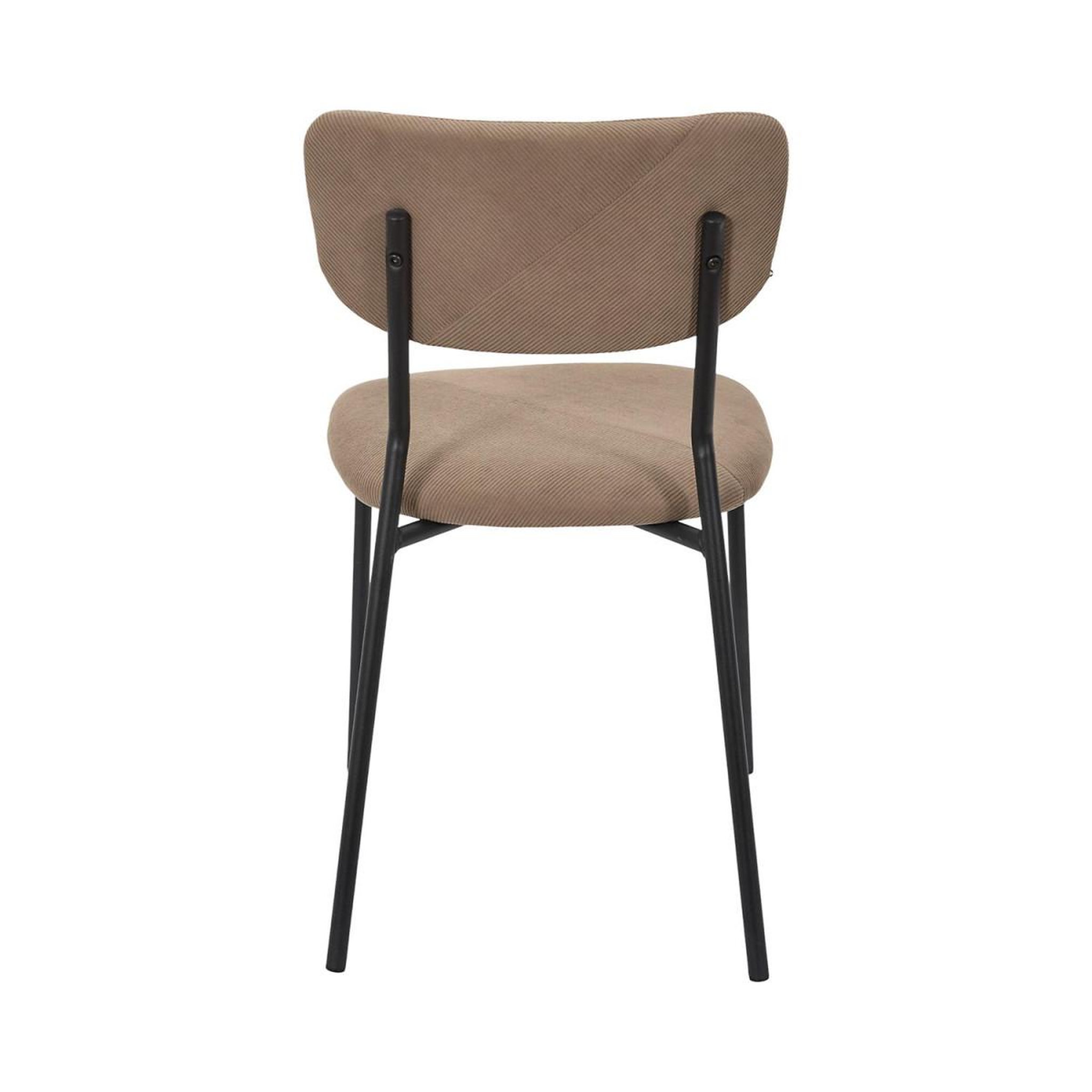 Voir la diapositive 6 : The Home Deco Factory Lot de 4 chaises côtelées  jules  78cm taupe