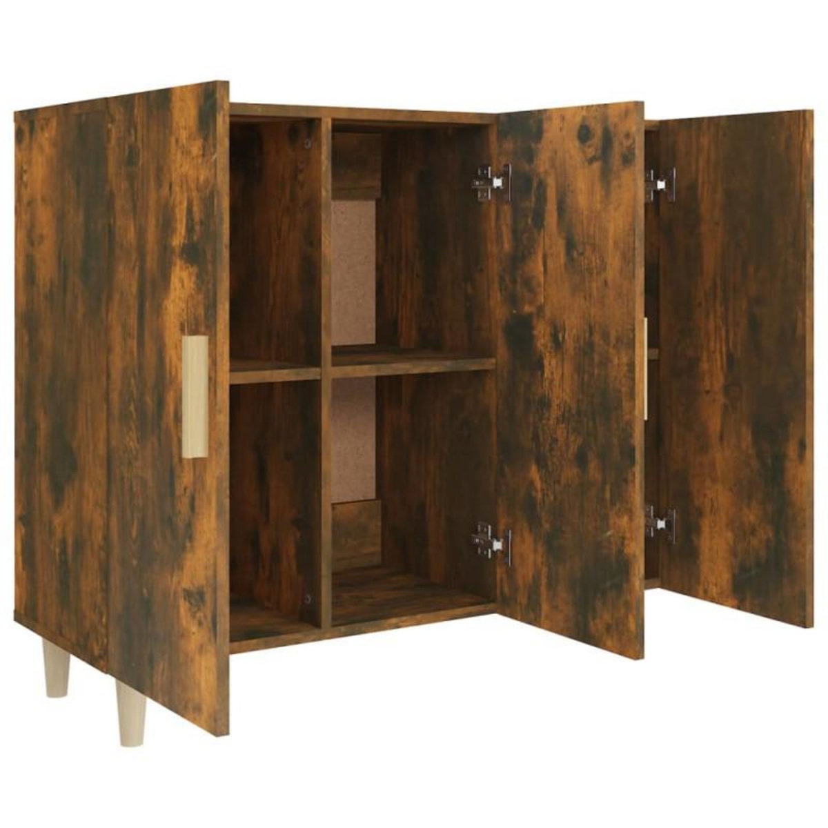 VIDAXL Buffet chêne fumé 90x34x80 cm bois d ingénierie