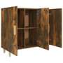 Voir la diapositive 4 : VIDAXL Buffet chêne fumé 90x34x80 cm bois d ingénierie