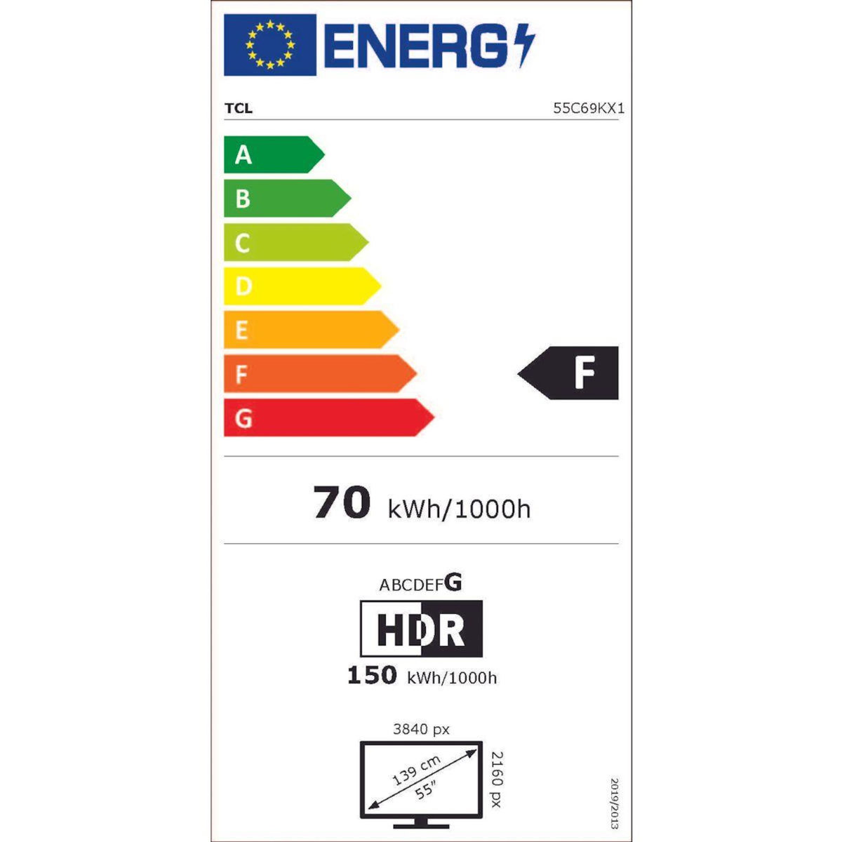 TCL TV Mini Led 55C69K 2025-55 pouces (139cm)