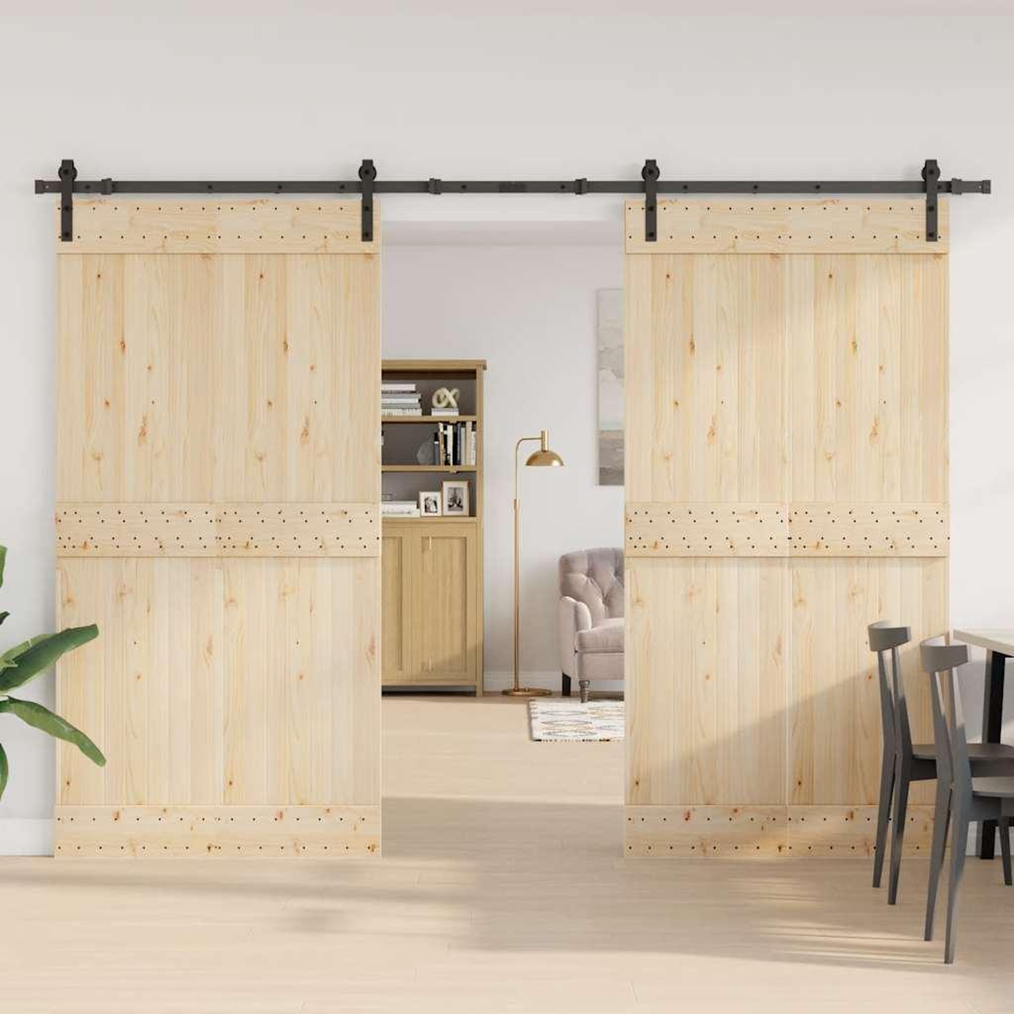 Voir la diapositive 3 : VIDAXL Kit de quincaillerie de porte coulissante 305 cm acier noir
