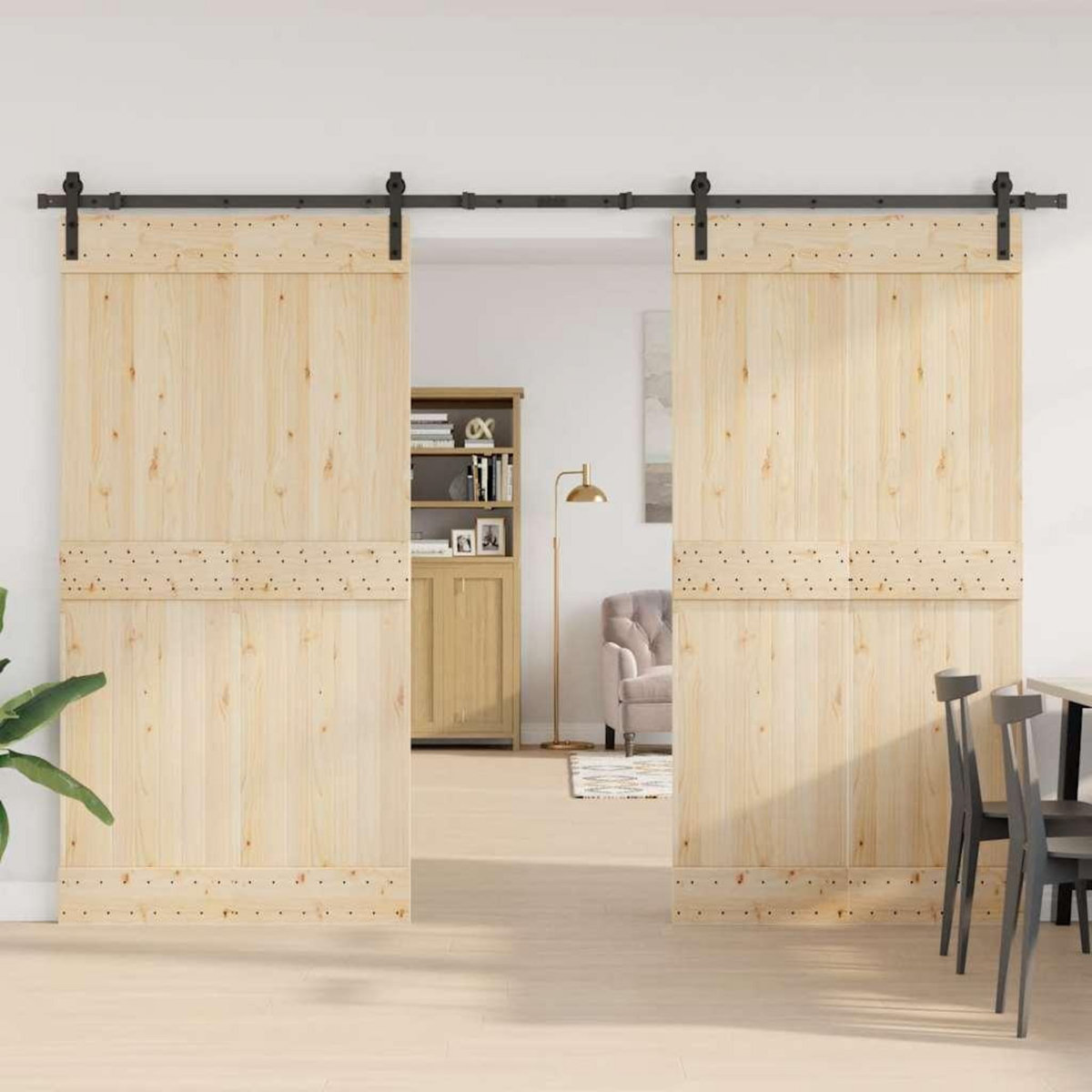 VIDAXL Kit de quincaillerie de porte coulissante 305 cm acier noir