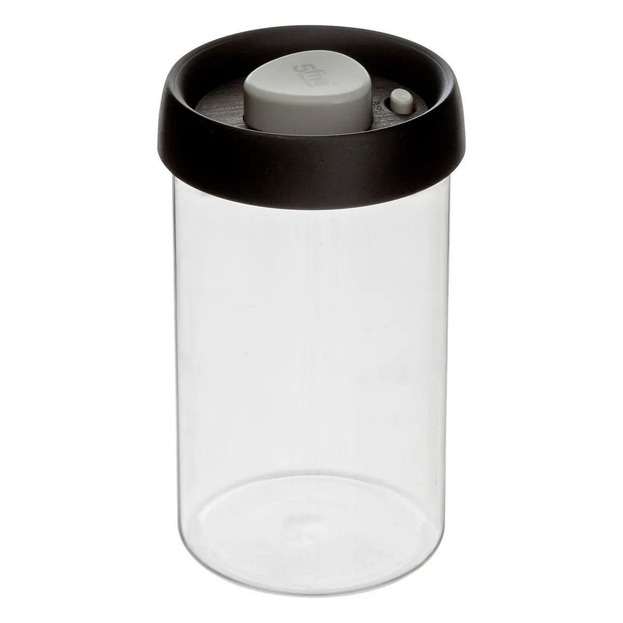 FIVE Bocal en verre  hermet  1l transparent & noir