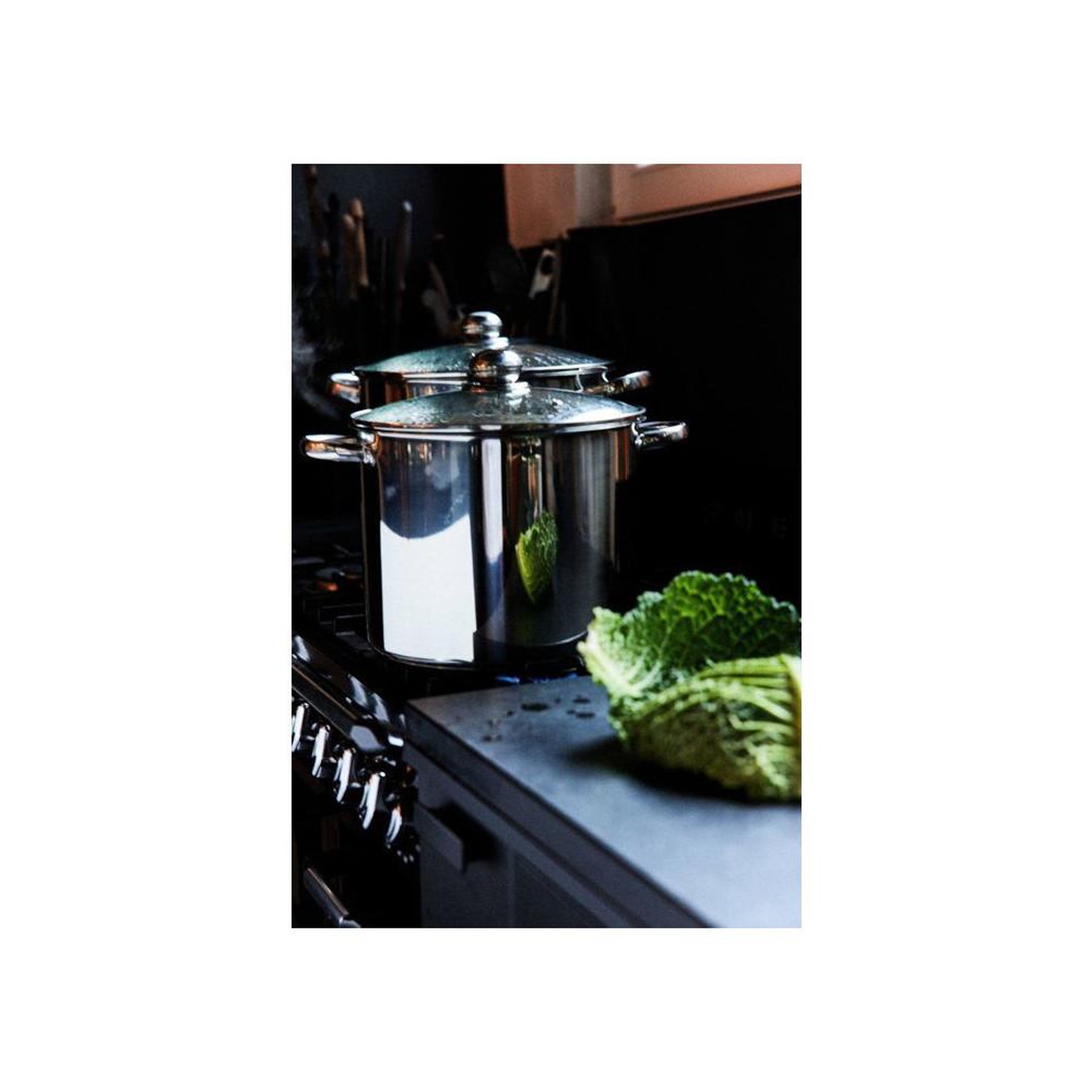 Voir la diapositive 4 : BAUMALU Baumalu traiteur 34 - casserole professionnelle inox 22 l avec couvercle en verre, diamètre 34 cm