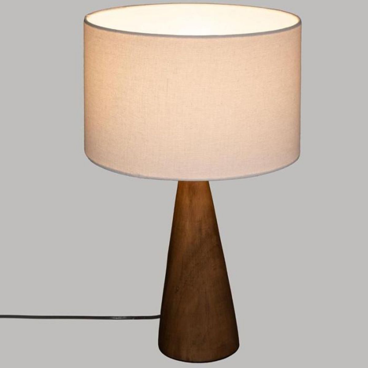 ATMOSPHERA Lampe à Poser en Bois  Aina  46cm Blanc