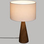 Voir la diapositive 2 : ATMOSPHERA Lampe à Poser en Bois  Aina  46cm Blanc