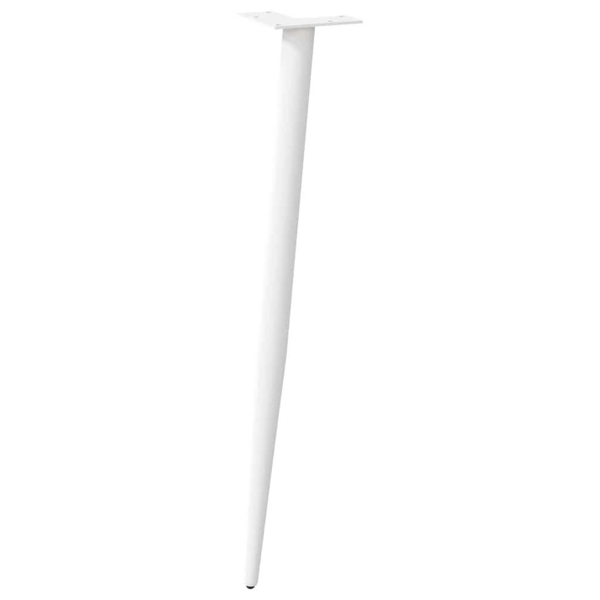Voir la diapositive 4 : VIDAXL Pieds de table basse forme conique 4 pcs blanc 72-73 cm acier