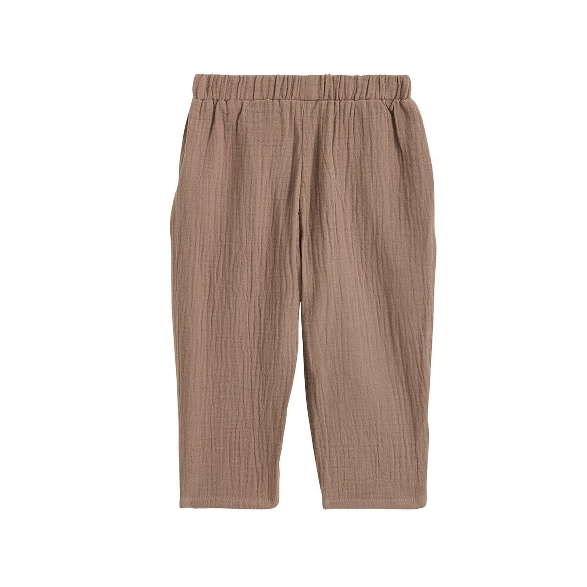 Voir la diapositive 2 : Petit Béguin Pantalon enfant en gaze de coton baroudeur