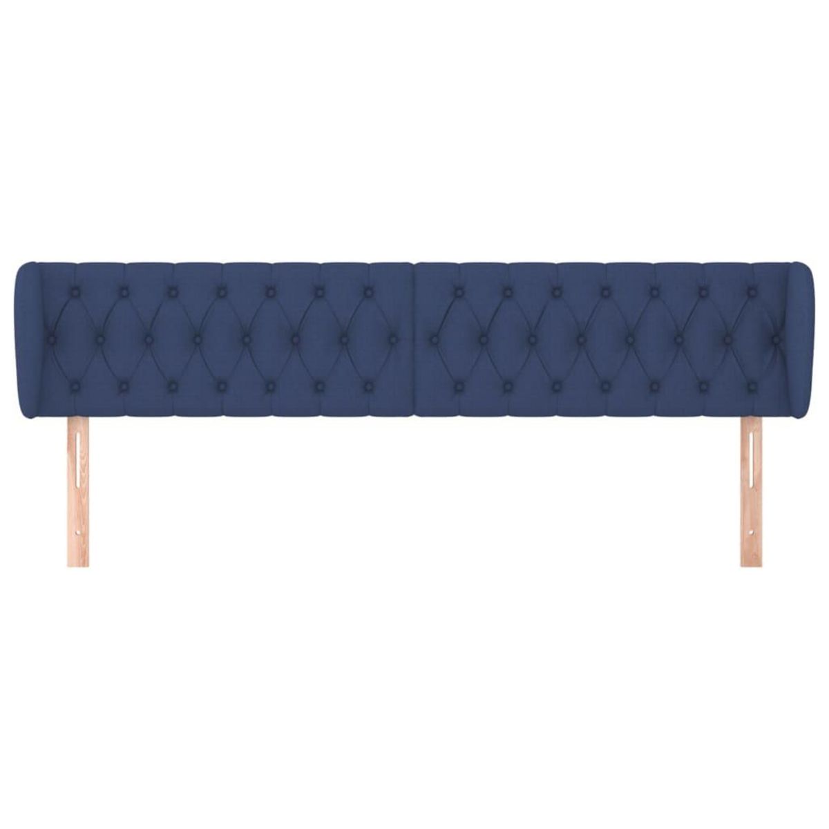 VIDAXL Tete de lit avec oreilles Bleu 203x23x78/88 cm Tissu