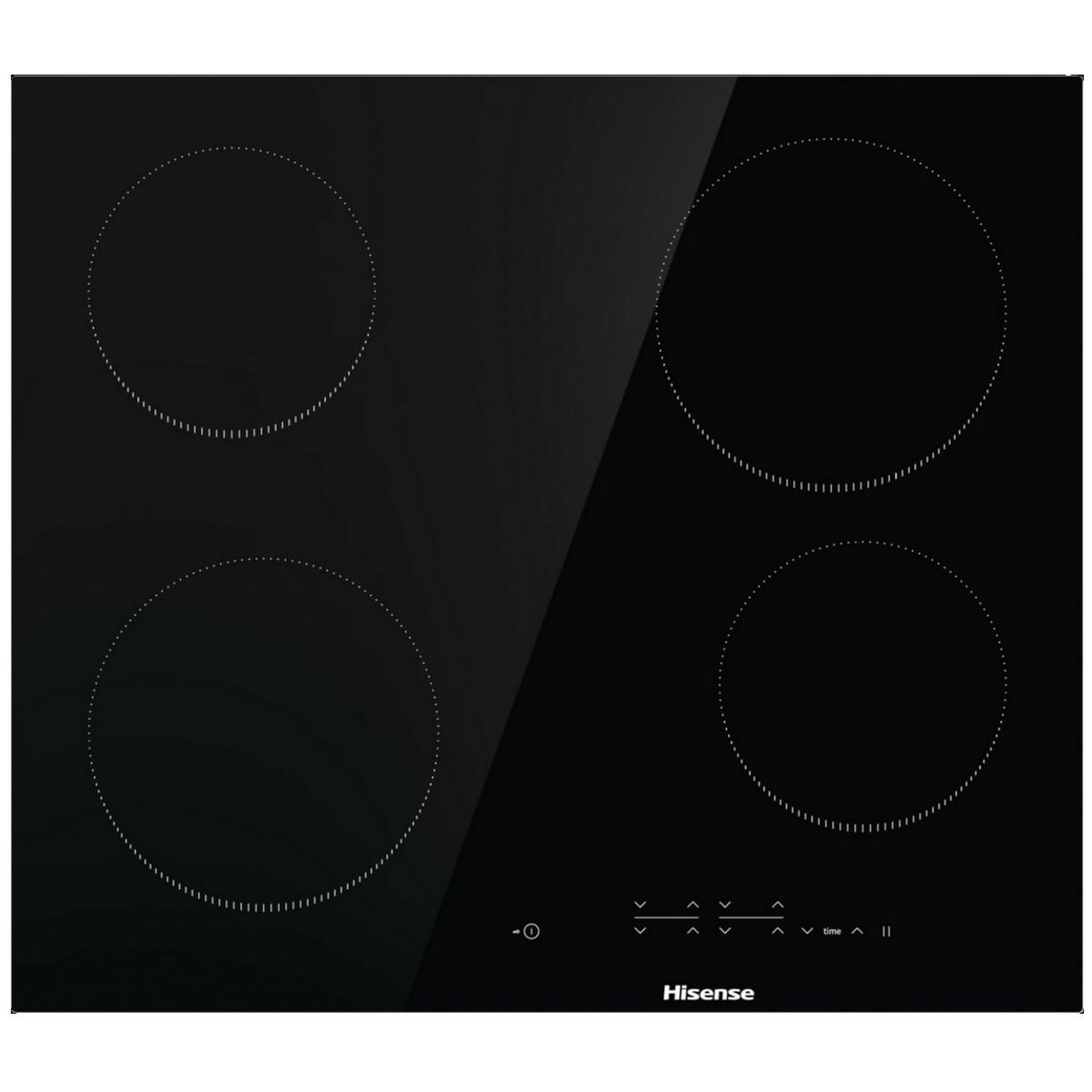 Hisense Table de cuisson vitrocéramique 60cm 4 feux 6000w noir - e6431cb