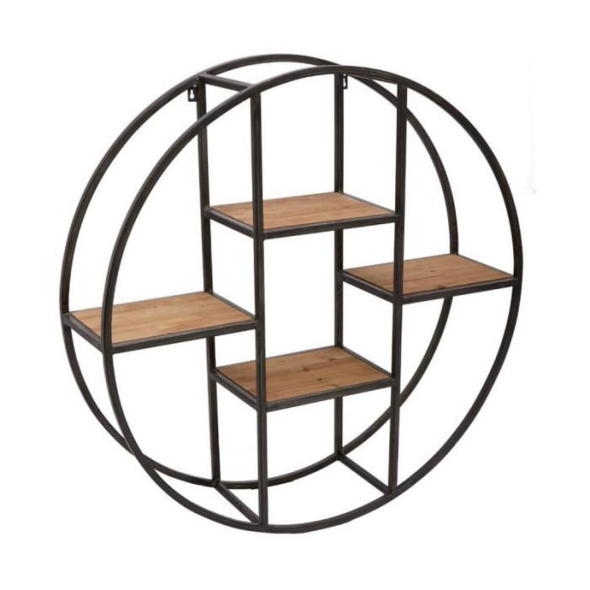Paris Prix Etagère Murale 4 Niveaux industrielle  Torof  78cm Noir