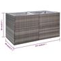 Voir la diapositive 6 : VIDAXL Jardiniere Gris 157x80x80 cm Resine tressee