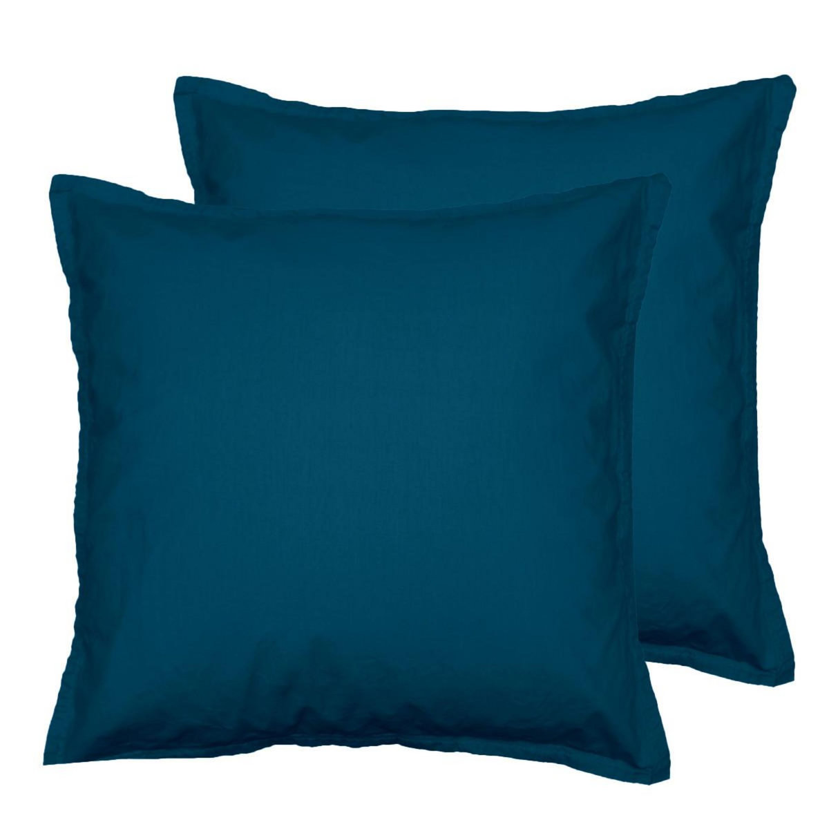 Sensei Maison Lot de 2 taies d'oreiller en flanelle de coton KLAPPEN