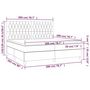 Voir la diapositive 6 : VIDAXL Sommier a lattes de lit avec matelas Gris fonce 200x200cm Tissu