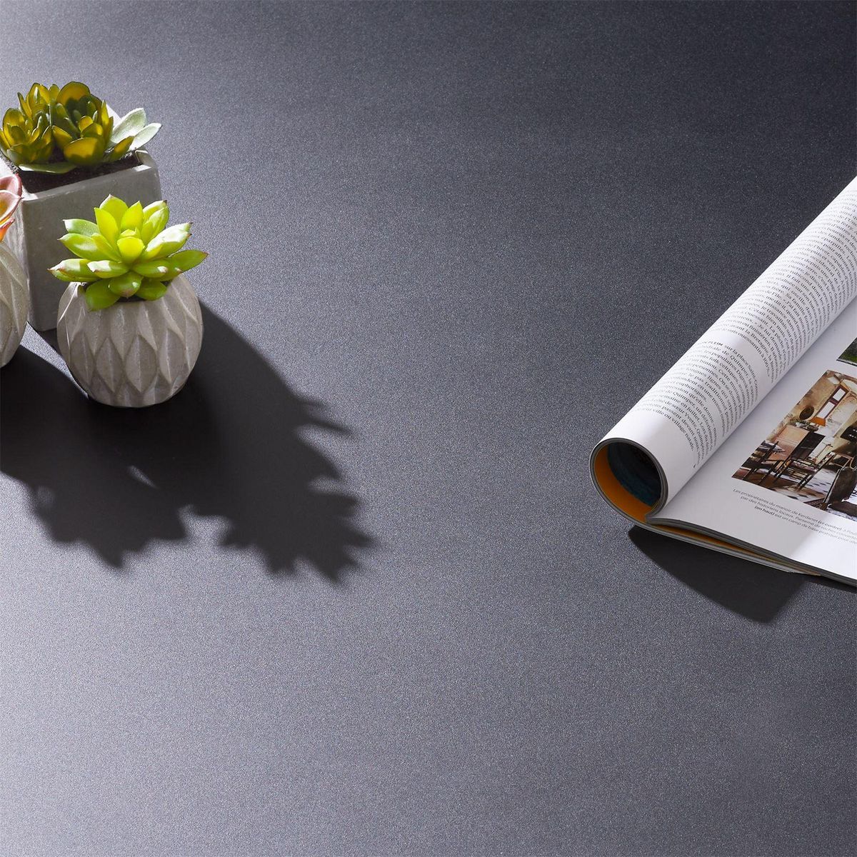 IDIMEX Table basse carrée HILAR, cadre et plateau en métal laqué