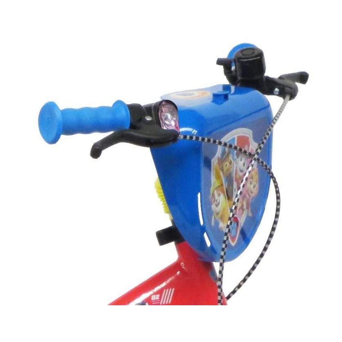 Nickelodeon Vélo enfant - Modèle 16'' Pat Patrouille + Casque pour enfant de 105/120 cm avec stabilisateurs - 2 freins - Plaque décorative avant - Porte bidon