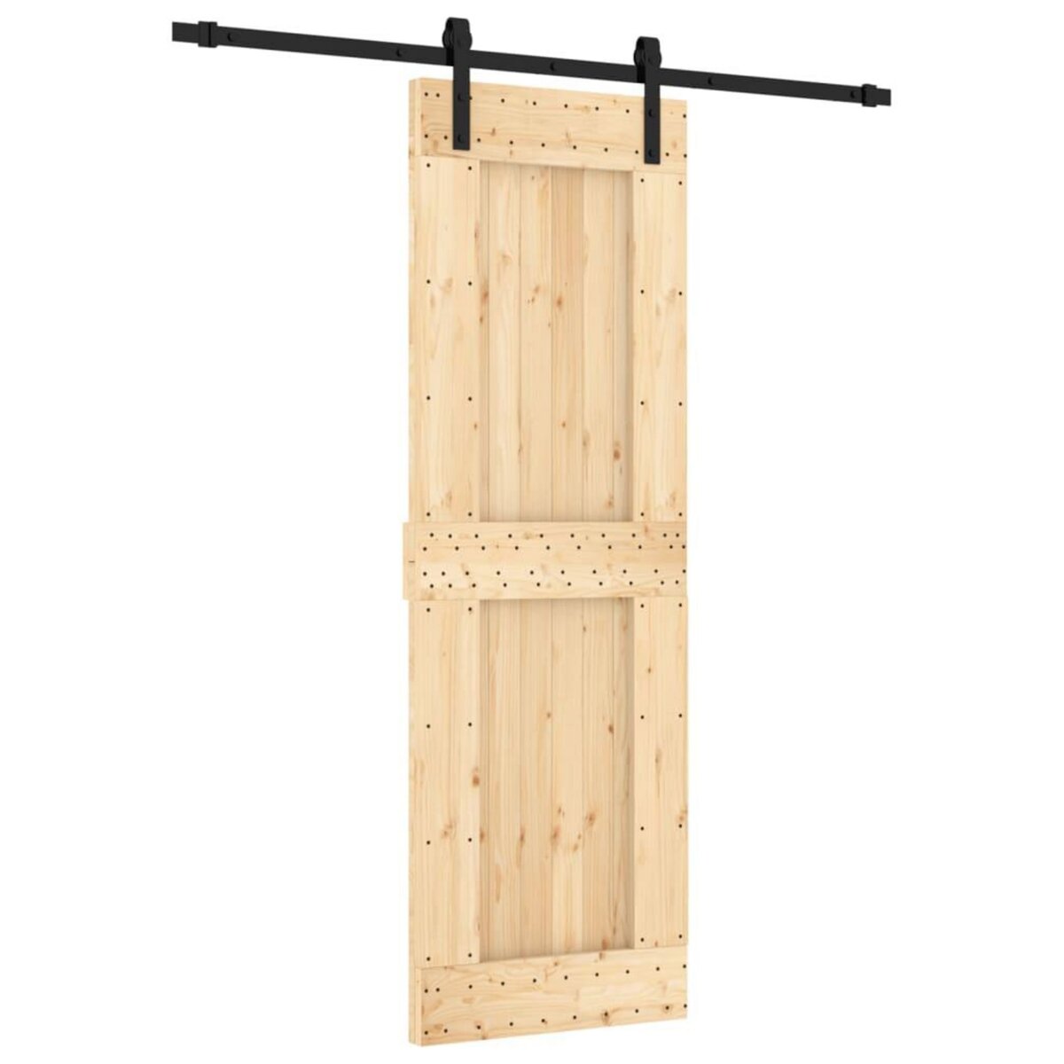 VIDAXL Porte coulissante et kit de quincaillerie 70x210 cm pin massif