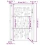 Voir la diapositive 6 : VIDAXL Portail de jardin anthracite 105x155 cm acier design de bambou