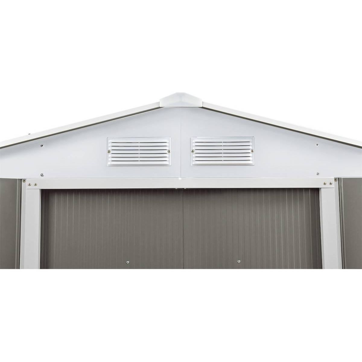 Habitat et Jardin Abri jardin métal  Dallas  - 8,84 m² - Taupe