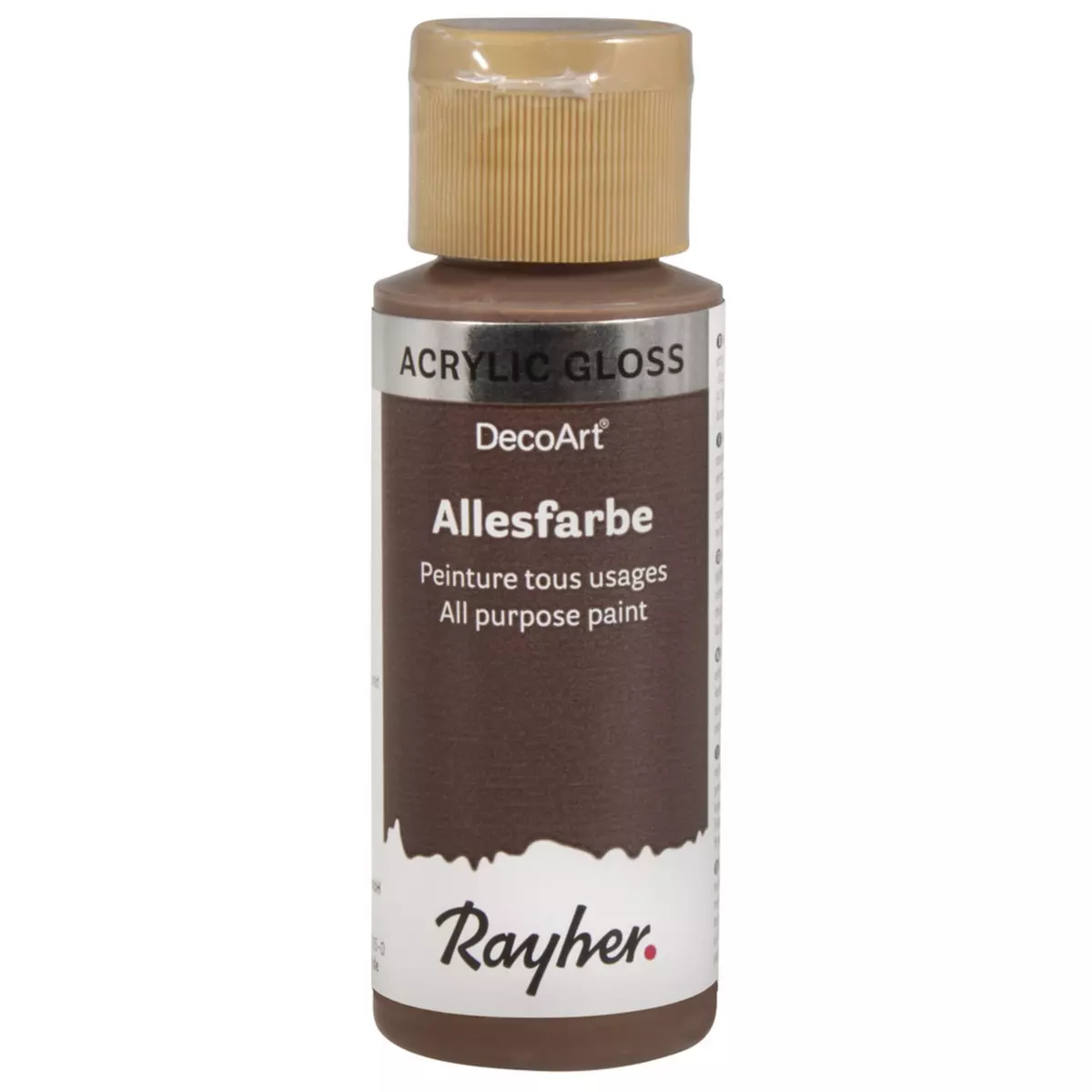 Rayher Peinture tous usages Gloss, brun café, flacon 59 ml