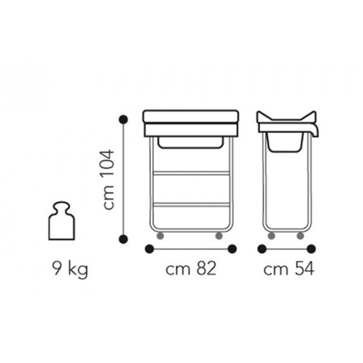 BREVI Table à langer avec baignoire Atlantis