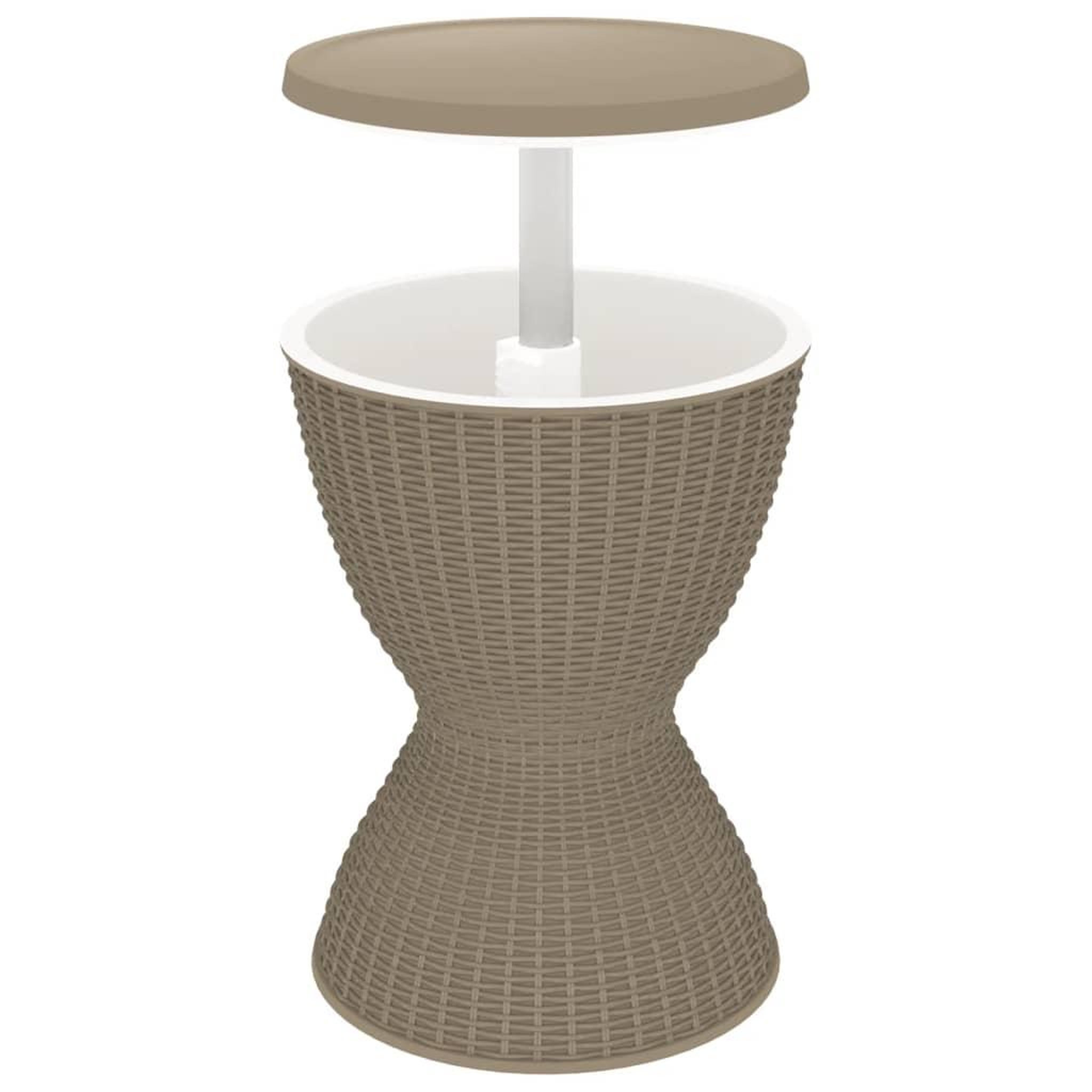 Voir la diapositive 2 : VIDAXL Table a glaciere 3 en 1 marron clair polypropylene