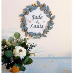 Artemio Couronne murale en bois Ø 35 cm - Feuilles & baies