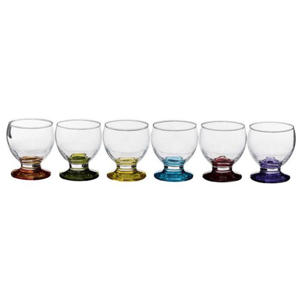 SECRET DE GOURMET Lot de 6 Verres à Vin  Tino  28cl Multicolore