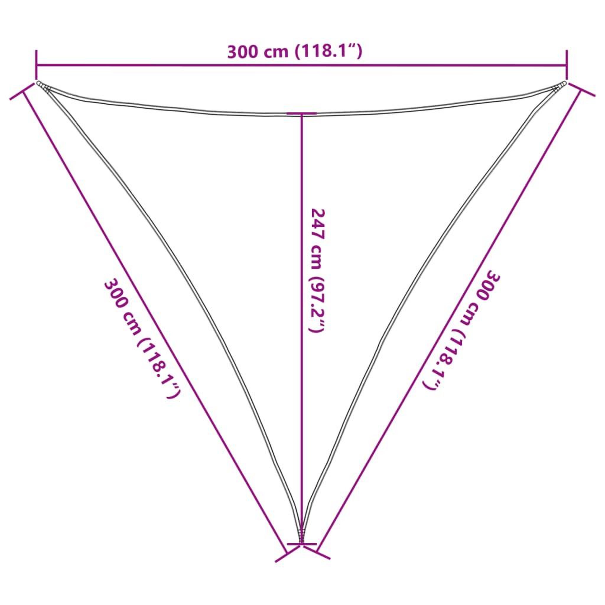 Voir la diapositive 6 : VIDAXL Voile d'ombrage 160 g/m^2 Blanc 3x3x3 m PEHD