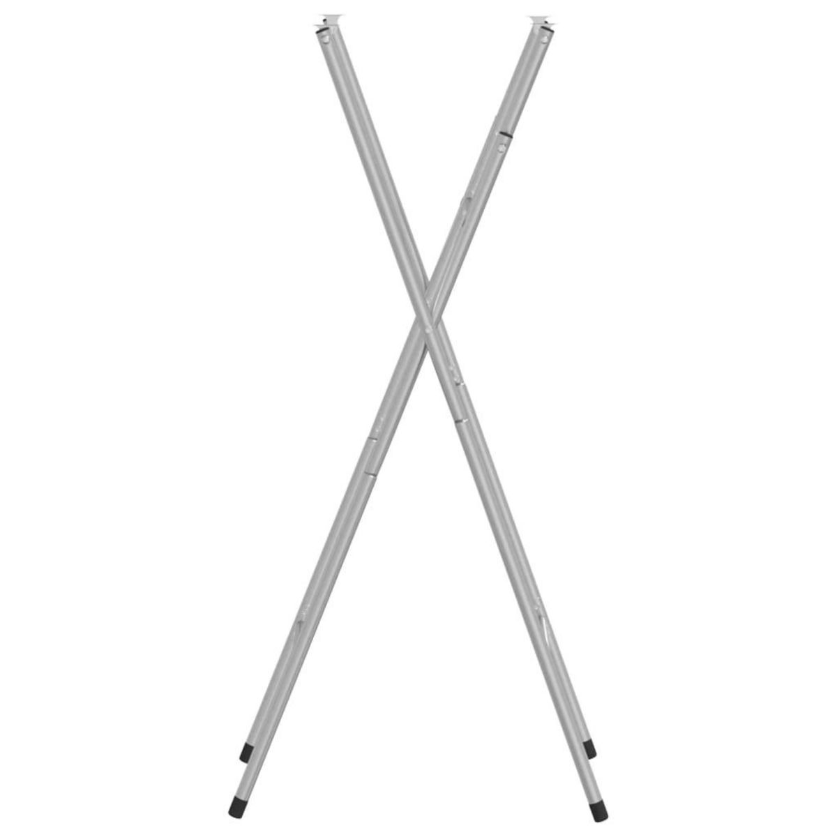 VIDAXL Pieds de table de bar pliables Argente 45x53x108 cm