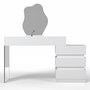 Voir la diapositive 4 : Paris Prix Coiffeuse Extensible  5 Tiroirs  Sherazade  101-140cm Blanc