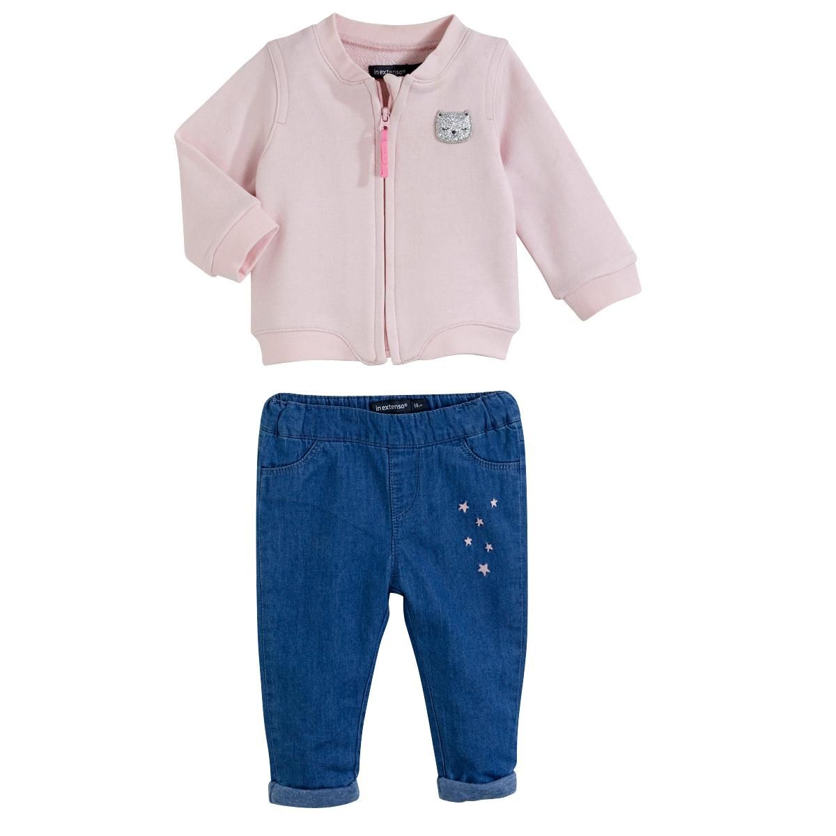 IN EXTENSO Ensemble sweat + jeans nouveau né 