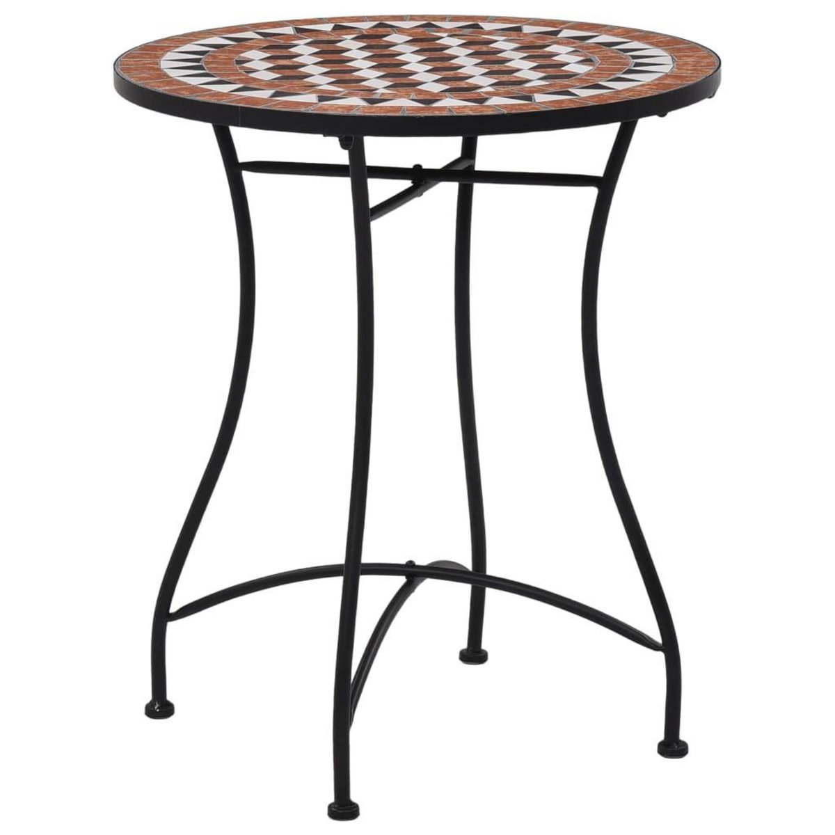 VIDAXL Ensemble de bistro 3 pcs mosaïque Carreau ceramique Terre cuite