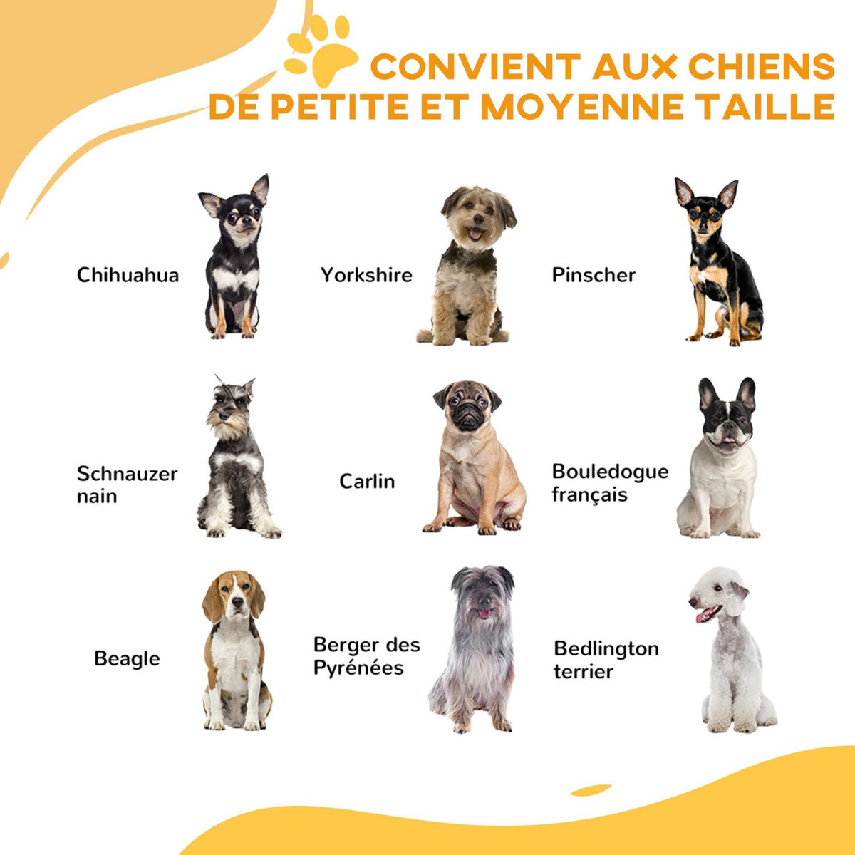PAWHUT Barrière de sécurité pour chien - barrière à pression ajustable - double système de verrouillage - acier noir