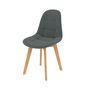Voir la diapositive 3 : Rendez vous déco Lot de 2 chaises gris foncé et pieds en bois de hêtre - Yolo