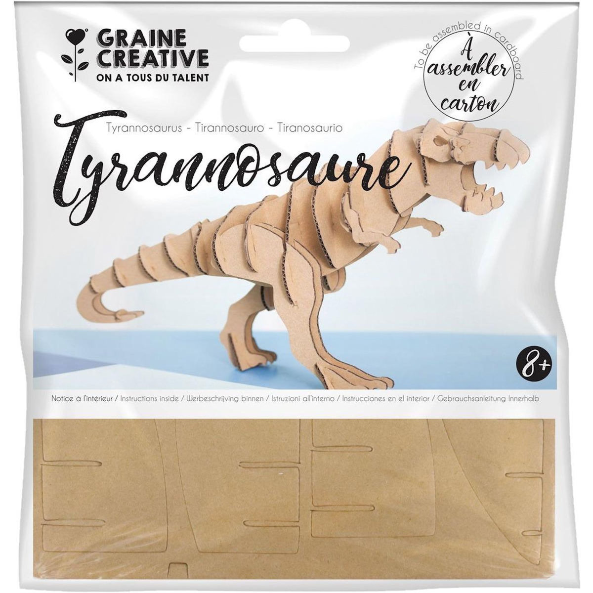 Graine créative Maquette en carton theme Tyranosaure