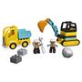 Voir la diapositive 2 : LEGO DUPLO 10931 - Le camion et la pelleteuse, Jouet Engin de Chantier pour Enfant de 2 Ans et Plus
