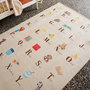 Voir la diapositive 3 : SWEEEK Tapis éducatif intérieur enfant beige imprimé abécédaire - Scoty