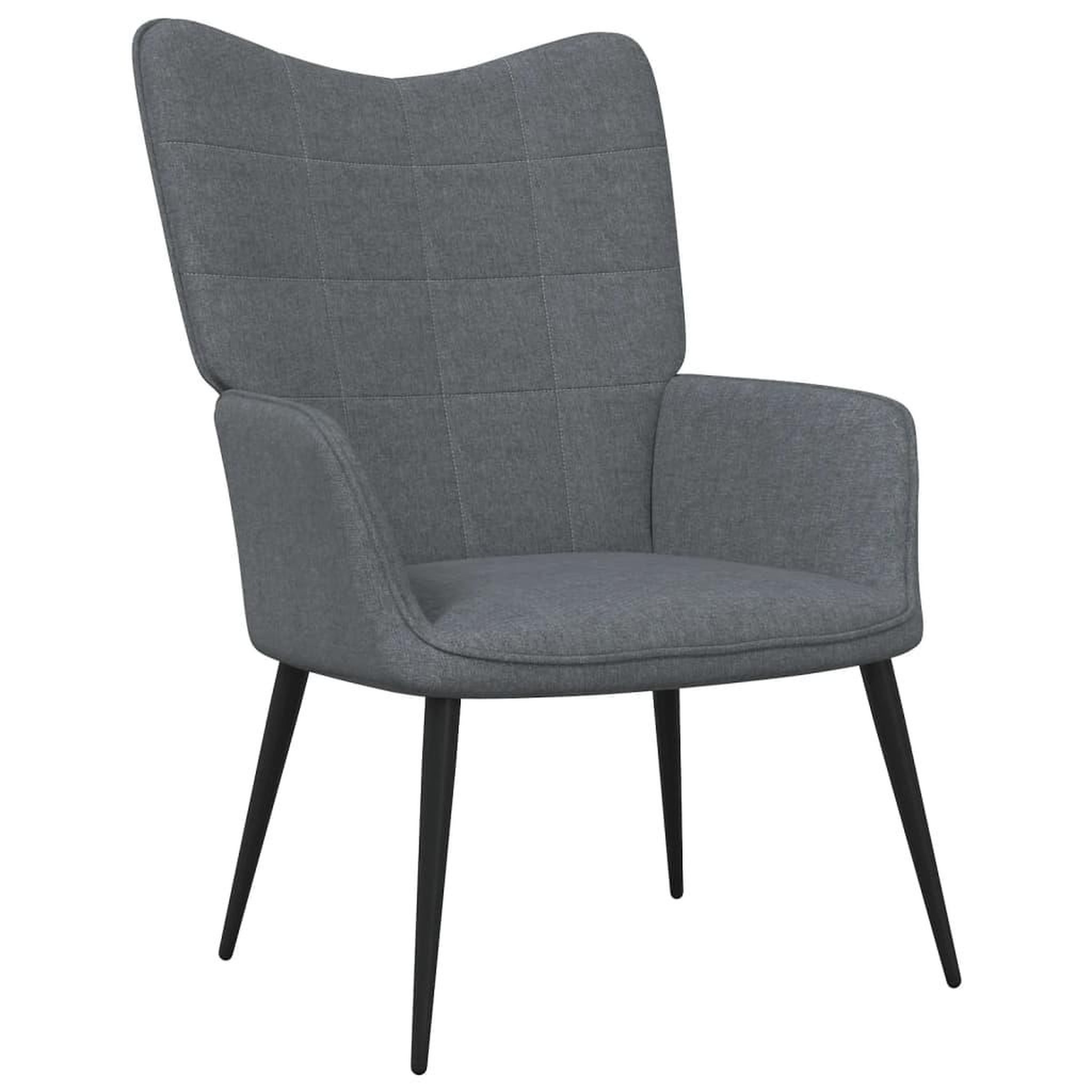 Voir la diapositive 3 : VIDAXL Chaise de relaxation avec tabouret Gris fonce Tissu