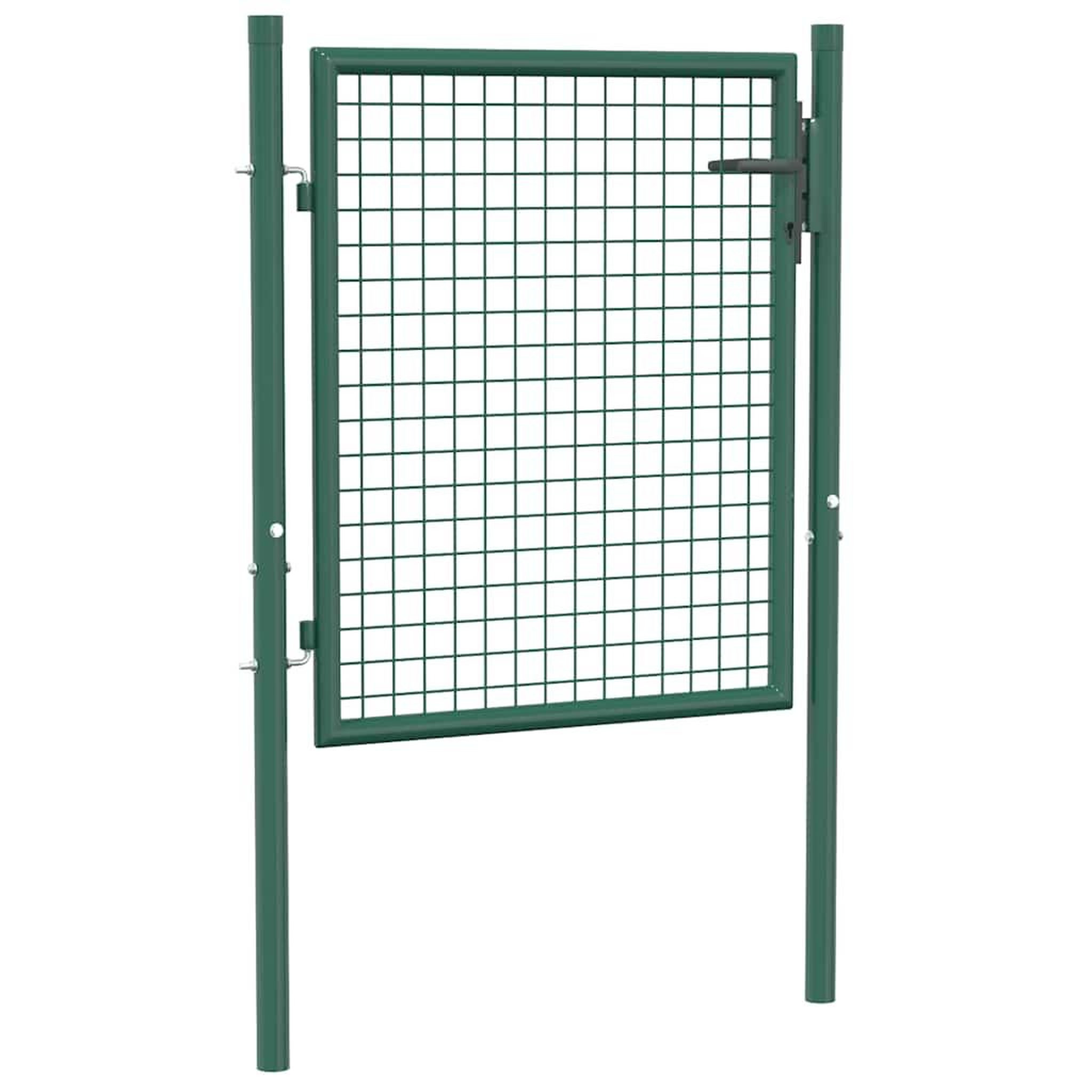 VIDAXL Portail de cloture en acier 100x75 cm vert