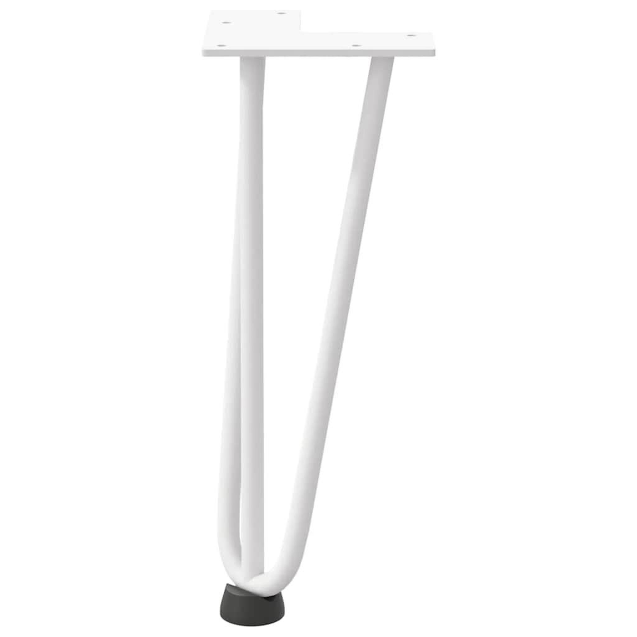 Voir la diapositive 5 : VIDAXL Pieds de table en forme d'epingle a cheveux 4 pcs blanc 30 cm