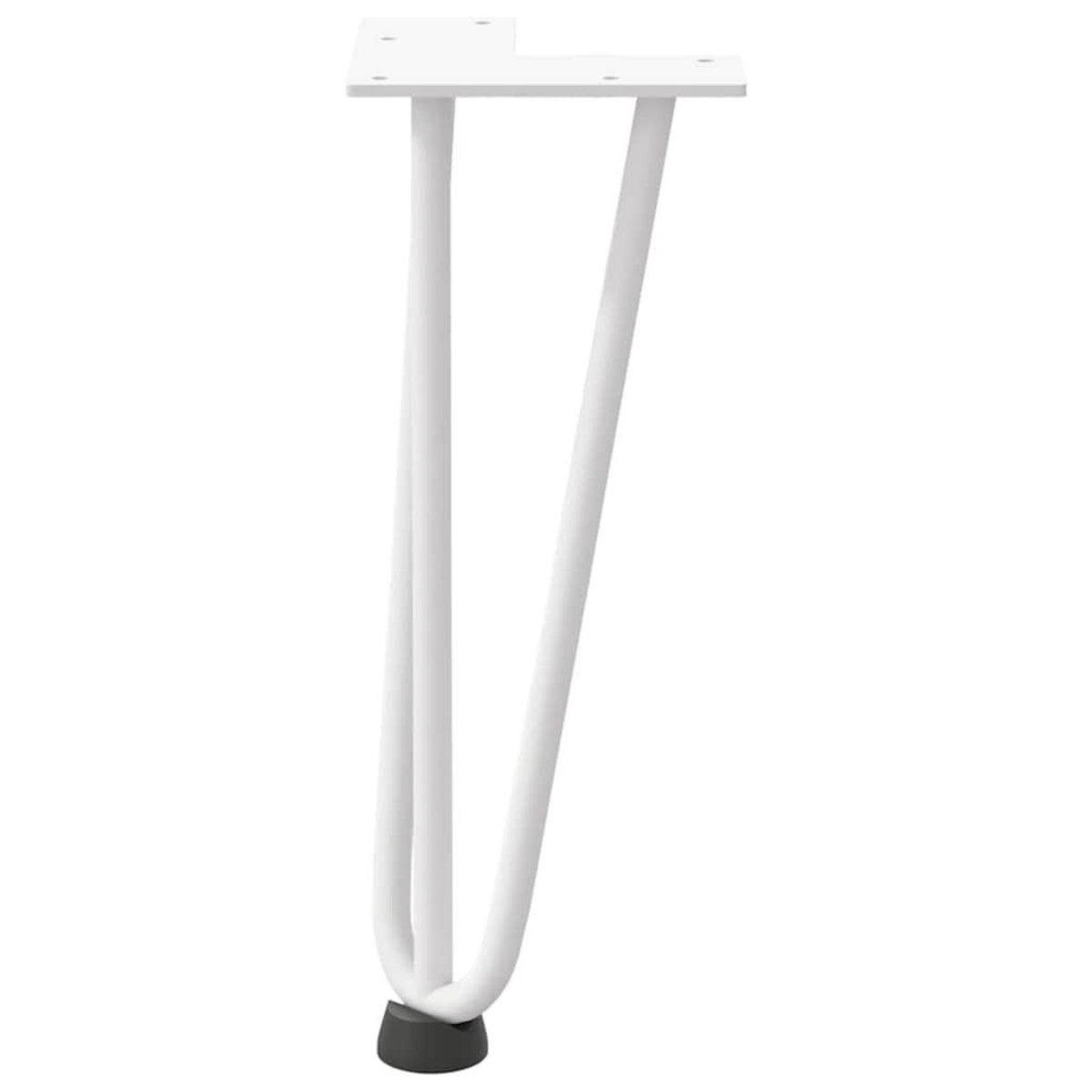 VIDAXL Pieds de table en forme d'epingle a cheveux 4 pcs blanc 30 cm